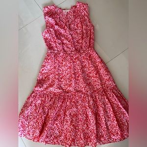 Rebecca Taylor red and pink floral dress